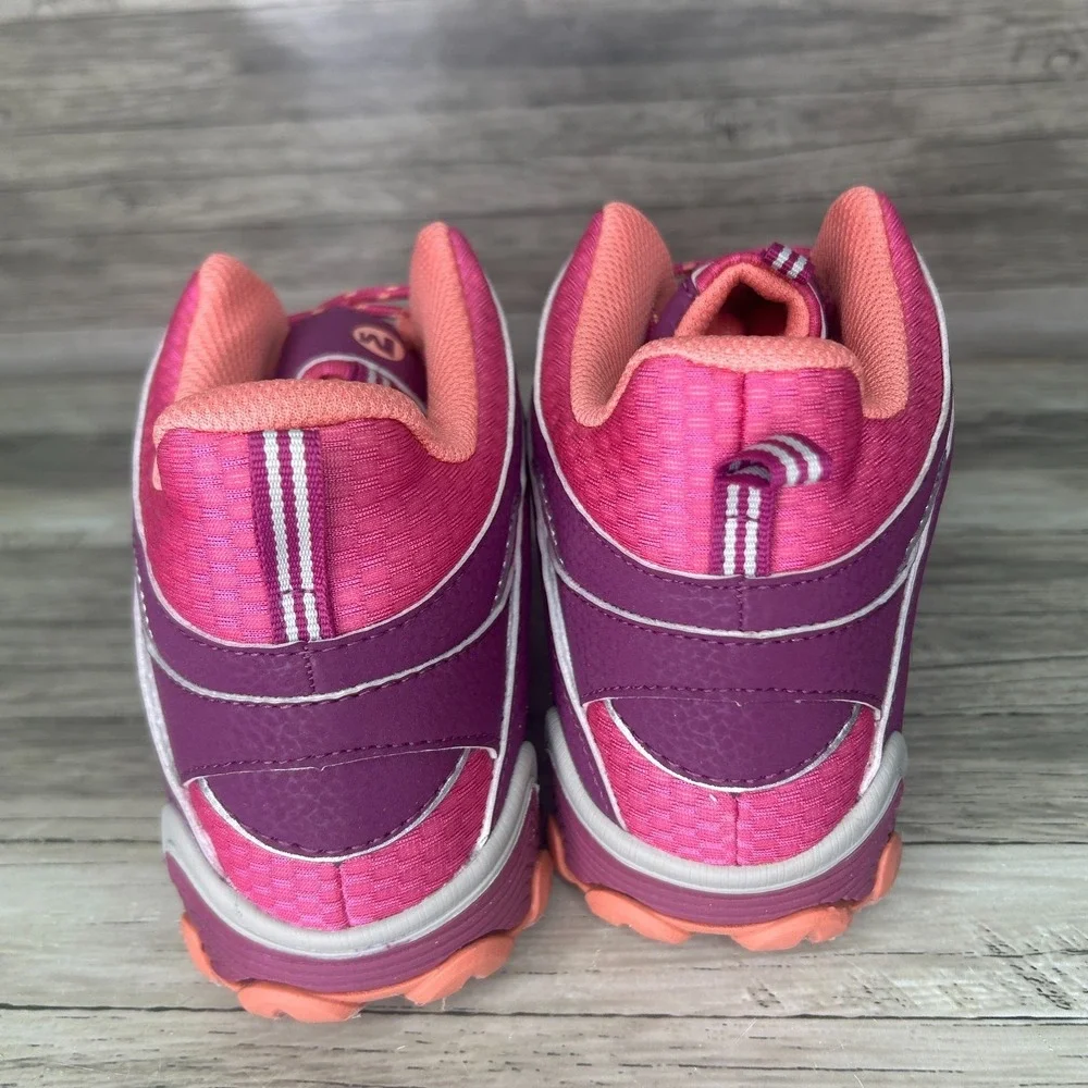 Merrell Kids Chameleon 7 Access Mid A/C Waterproof Hiking Boots Berry Pink 5M